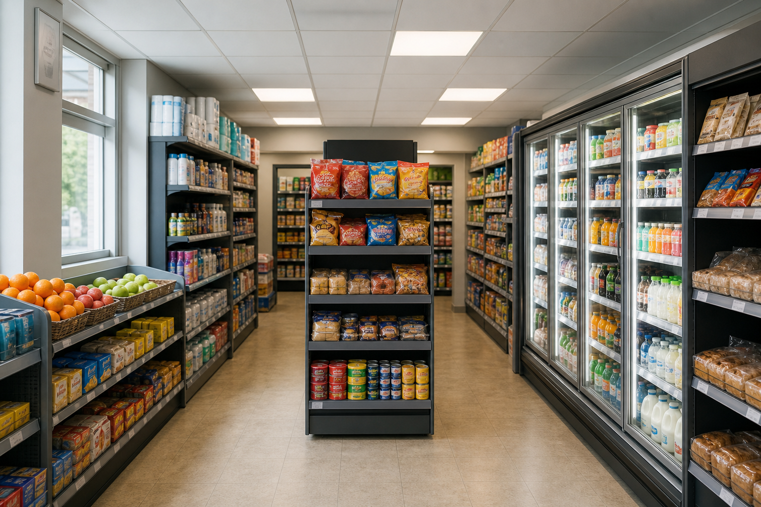 Well-stocked local convenience store