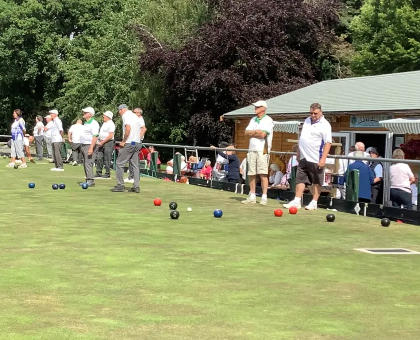 Bowls being played in Jubilee Park Woodhall Spa