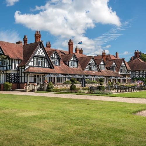 Petwood Hotel and its gardens in Woodhall Spa