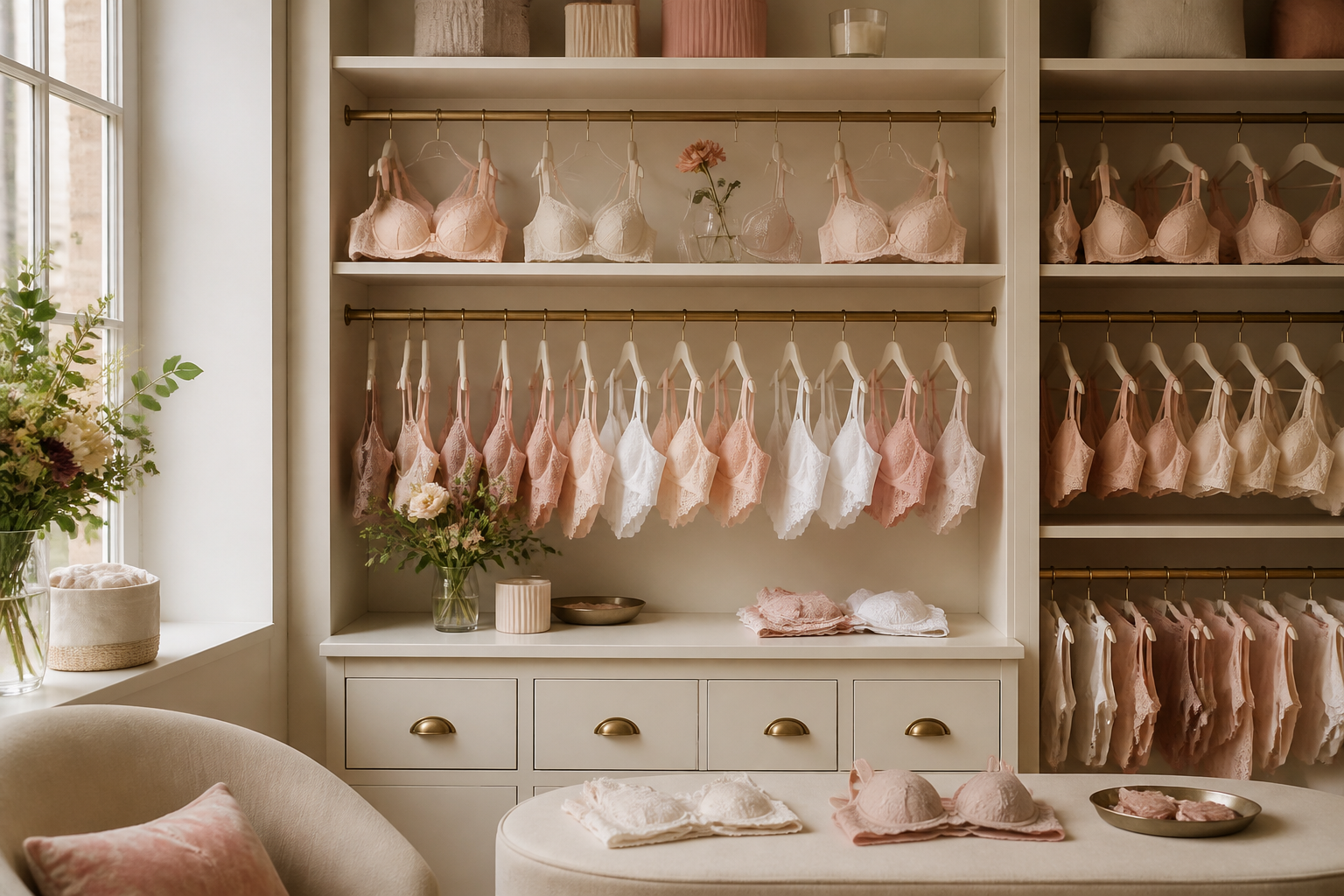 Tasteful lingerie boutique display