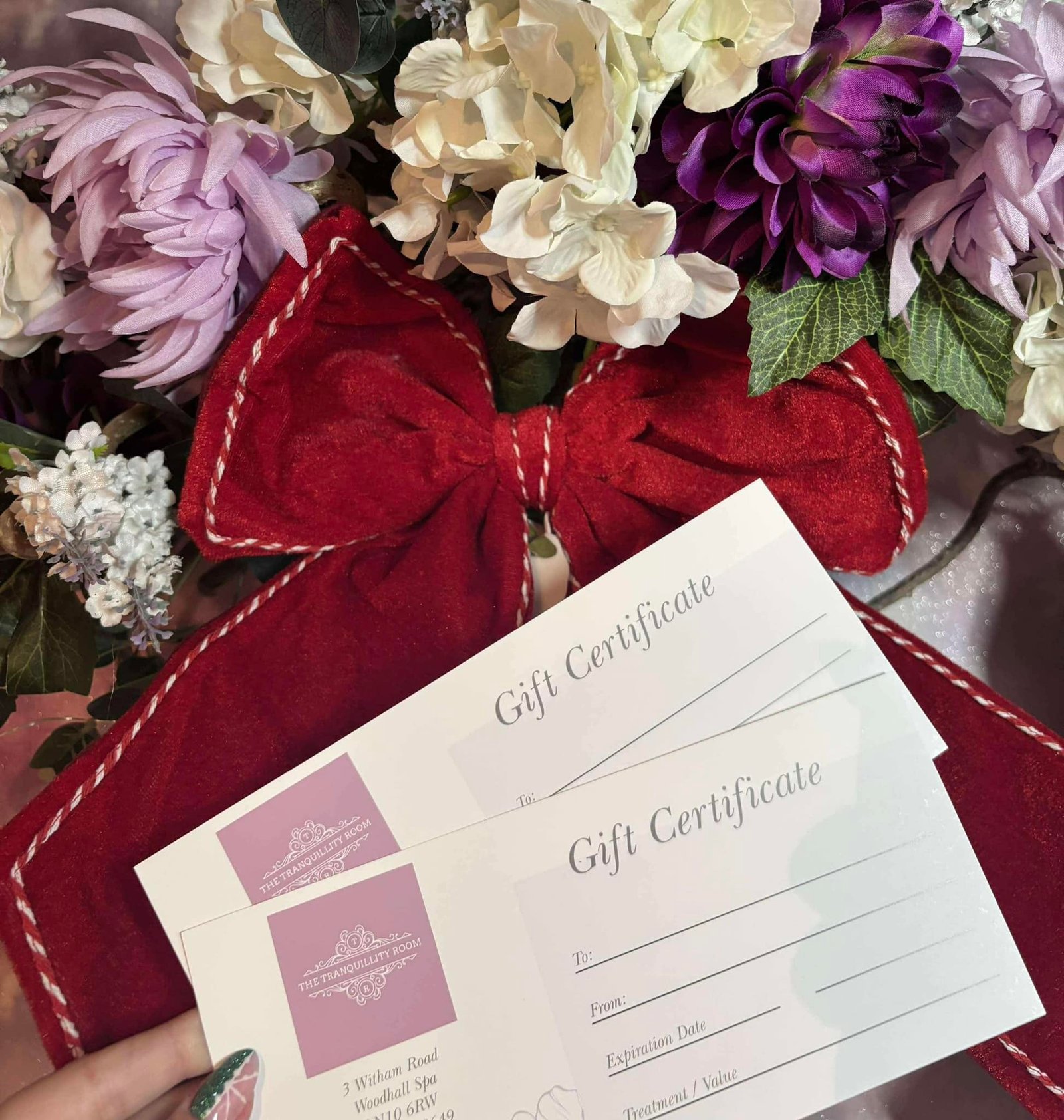 Gift vouchers from The Tranquillity Room