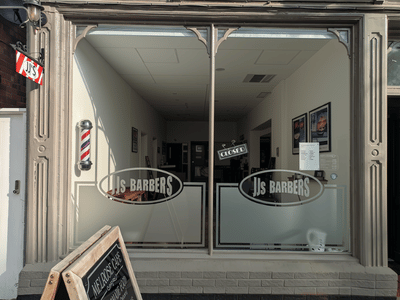 JJ's Barbers shopfront in Woodhall Spa