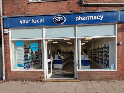 Boots Pharmacy shopfront in Woodhall Spa