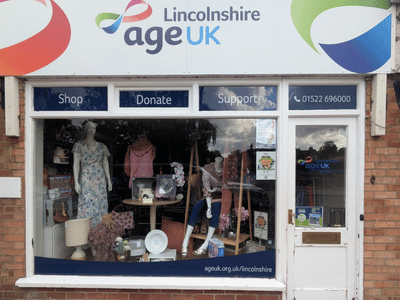 Age UK Lindsey Charity Shops shopfront or business photograph