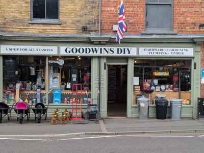 Goodwins Hardware shopfront in Woodhall Spa