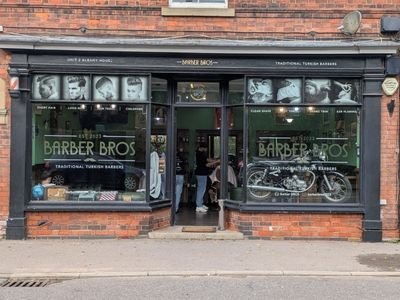Barber Bros shopfront at Albany House, Woodhall Spa
