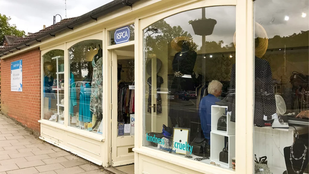 RSPCA Charity Shop shopfront or business photograph