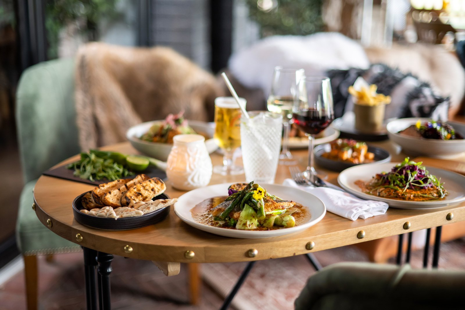 Food served at The Nest restaurant at Bainland