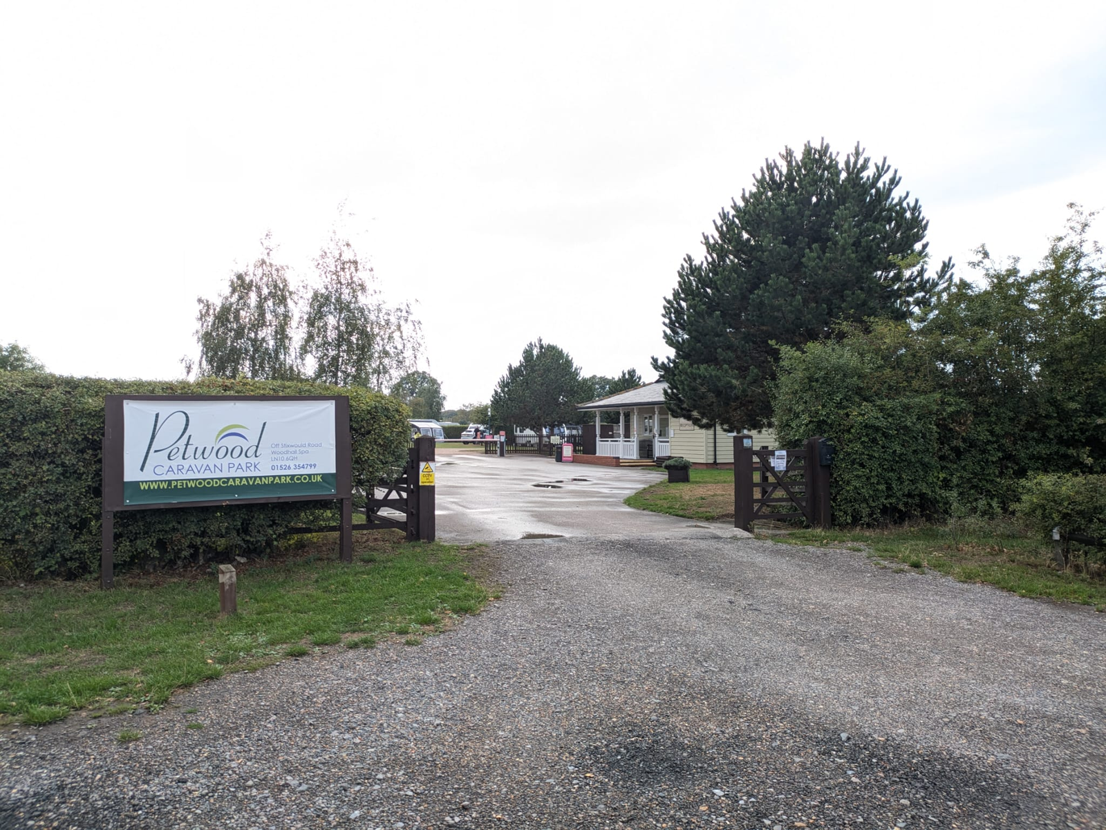 The entrance to Petwood Caravan Park in Woodhall Spa