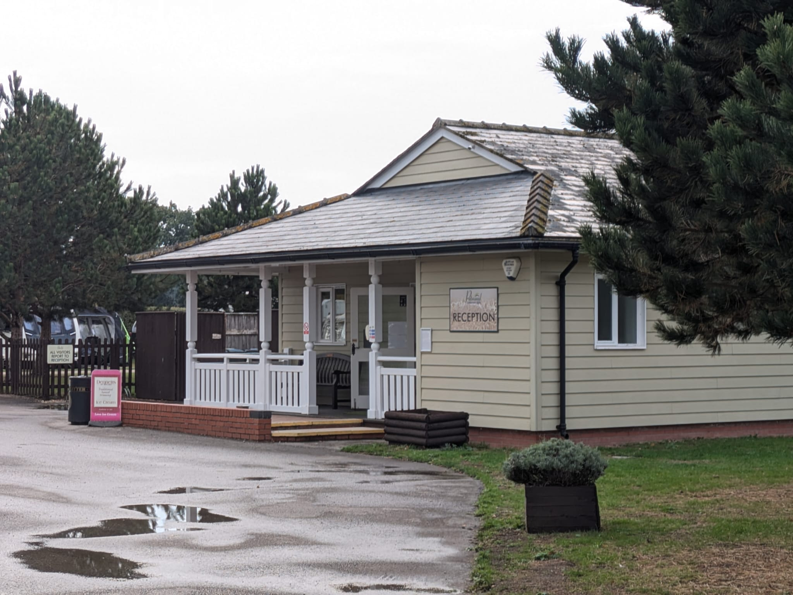 Reception at Petwood Caravan Park
