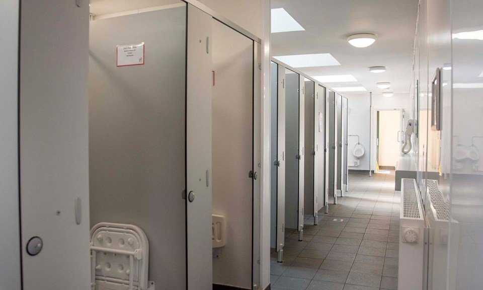 Modern accessible washroom facilities at the campsite