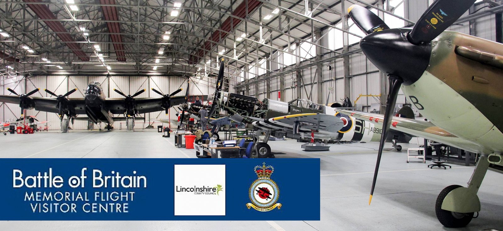 Historic RAF aircraft at the nearby Battle of Britain Memorial Flight