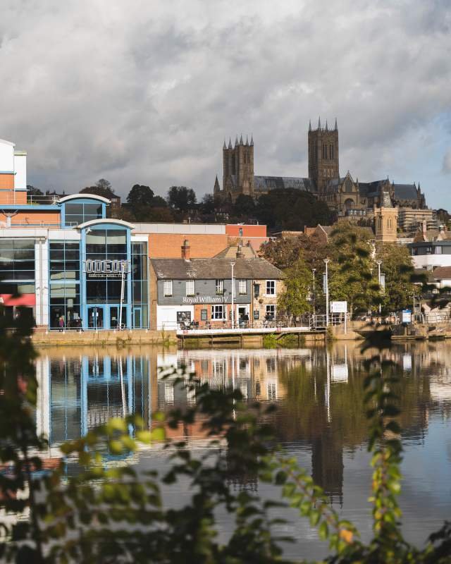 Brayford Waterfront with Lincoln Cathedral in the background