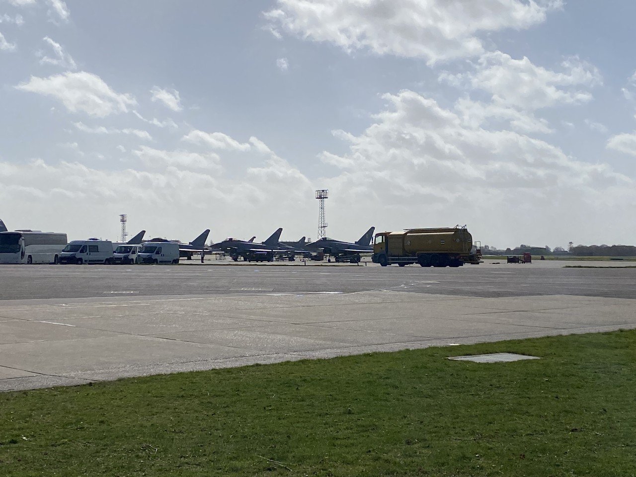 RAF Typhoon aircraft at RAF Coningsby