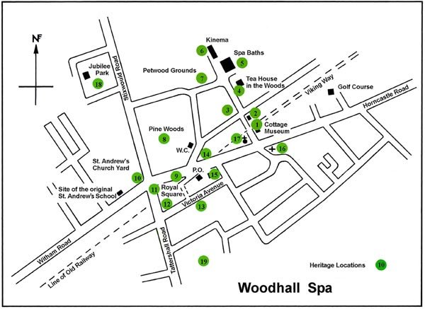 Woodhall Spa Heritage Trail map and landmarks