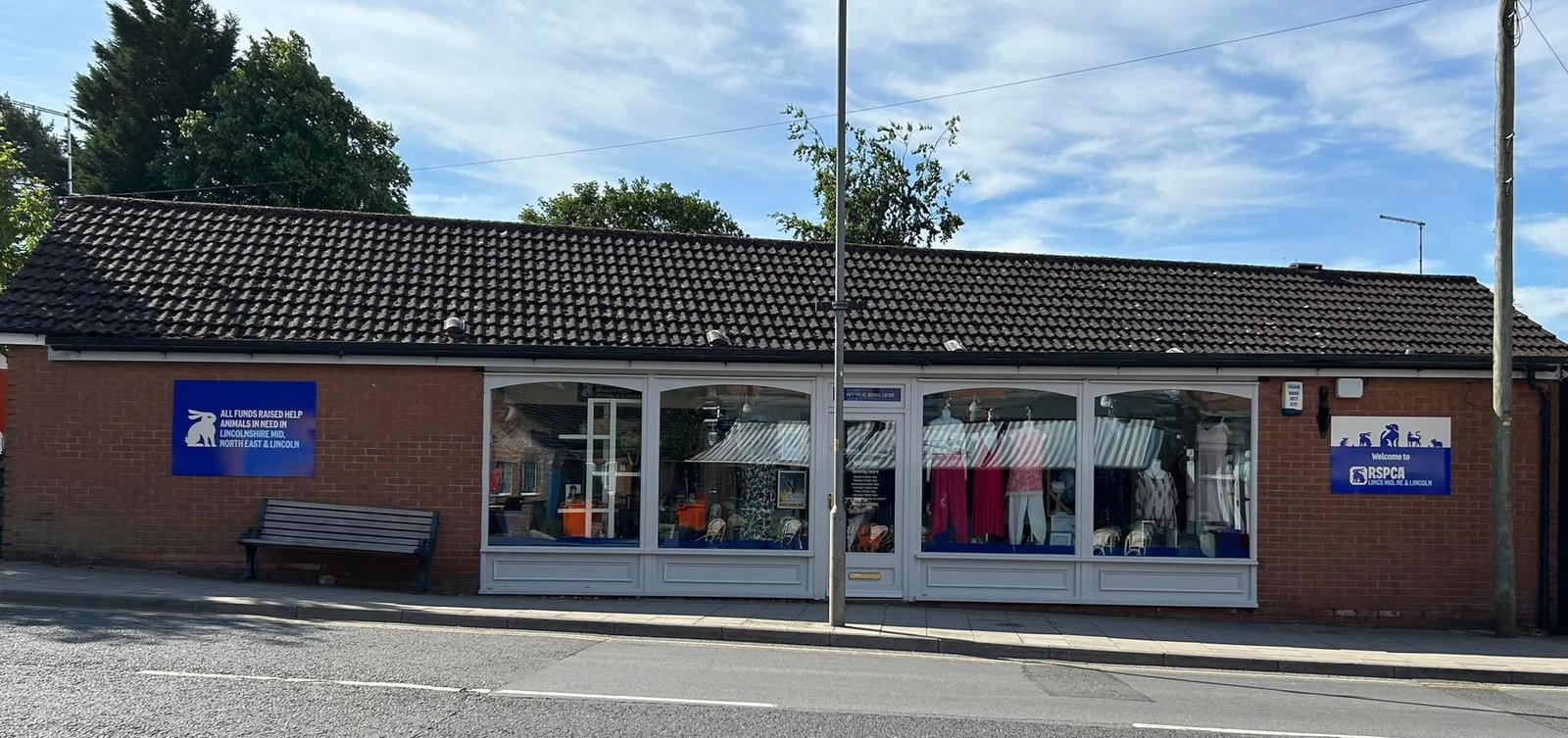 RSPCA Charity Shop in Woodhall Spa with its updated branch branding