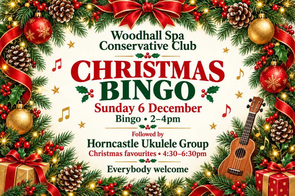 Christmas Bingo & Horncastle Ukulele Group — Conservative Club