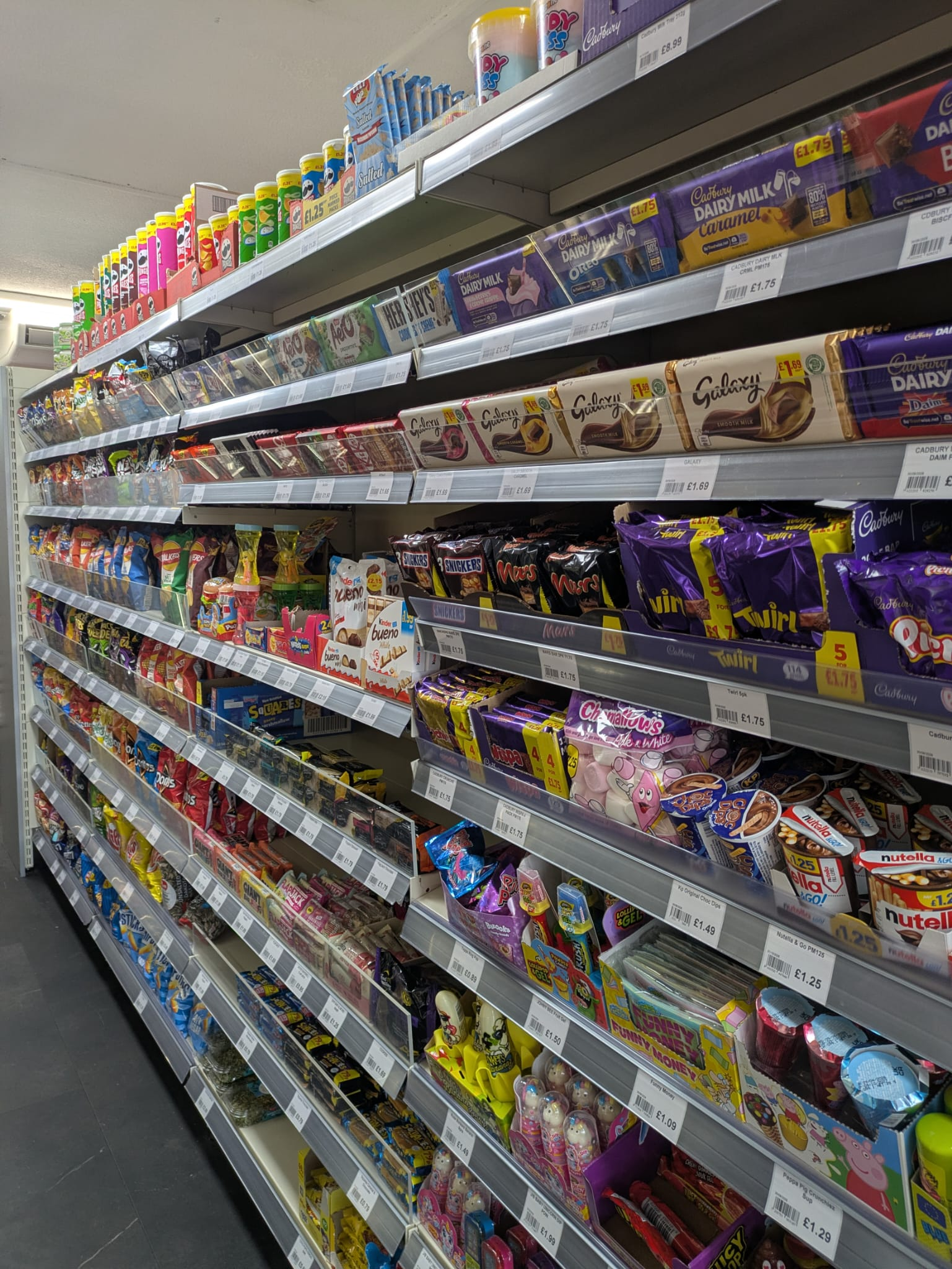 Confectionery shelves at Premier, Station Road