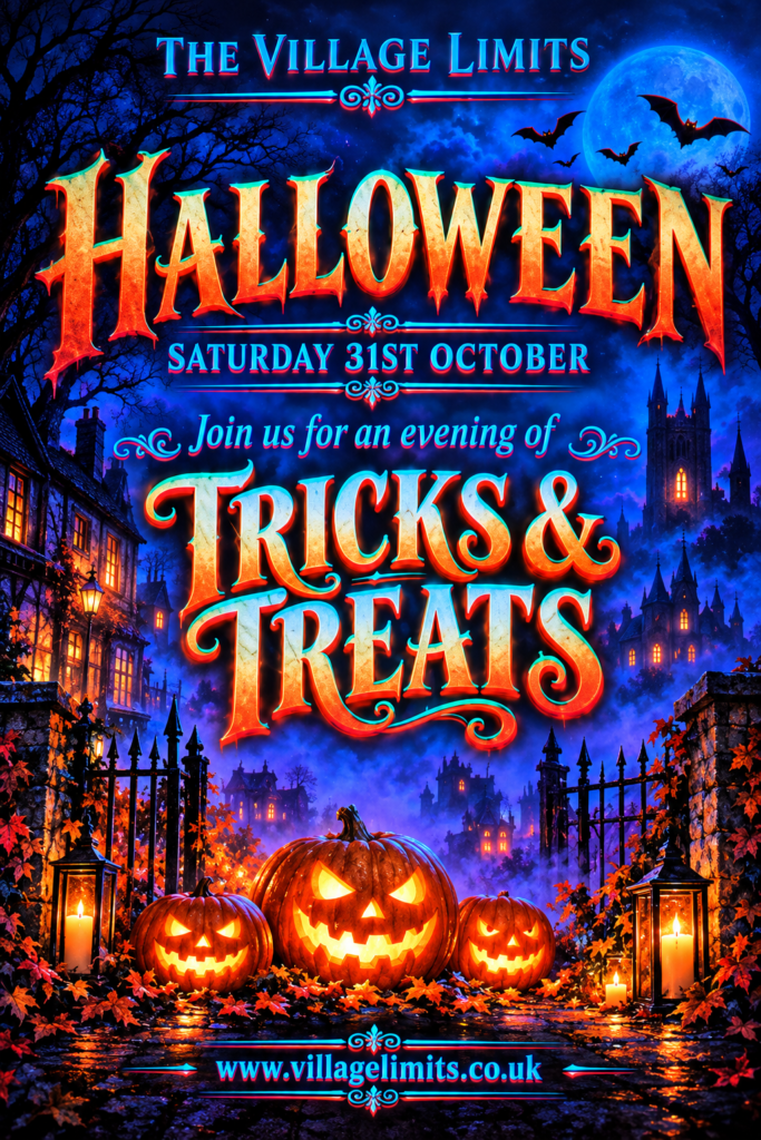 Village Limits Halloween Tricks and Treats, Saturday 31 October.